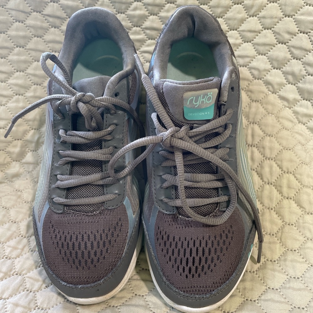 Ryka Gray and Teal Athletic Shoes